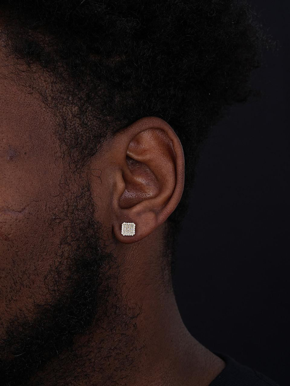 Moissanite Northern Ice Cartel Iced Out Earrings | 14k Gold Vermeil 925 Silver