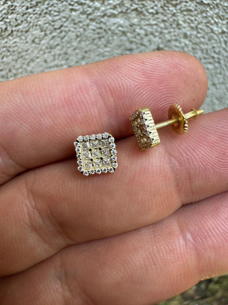 Moissanite Northern Ice Cartel Iced Out Earrings | 14k Gold Vermeil 925 Silver