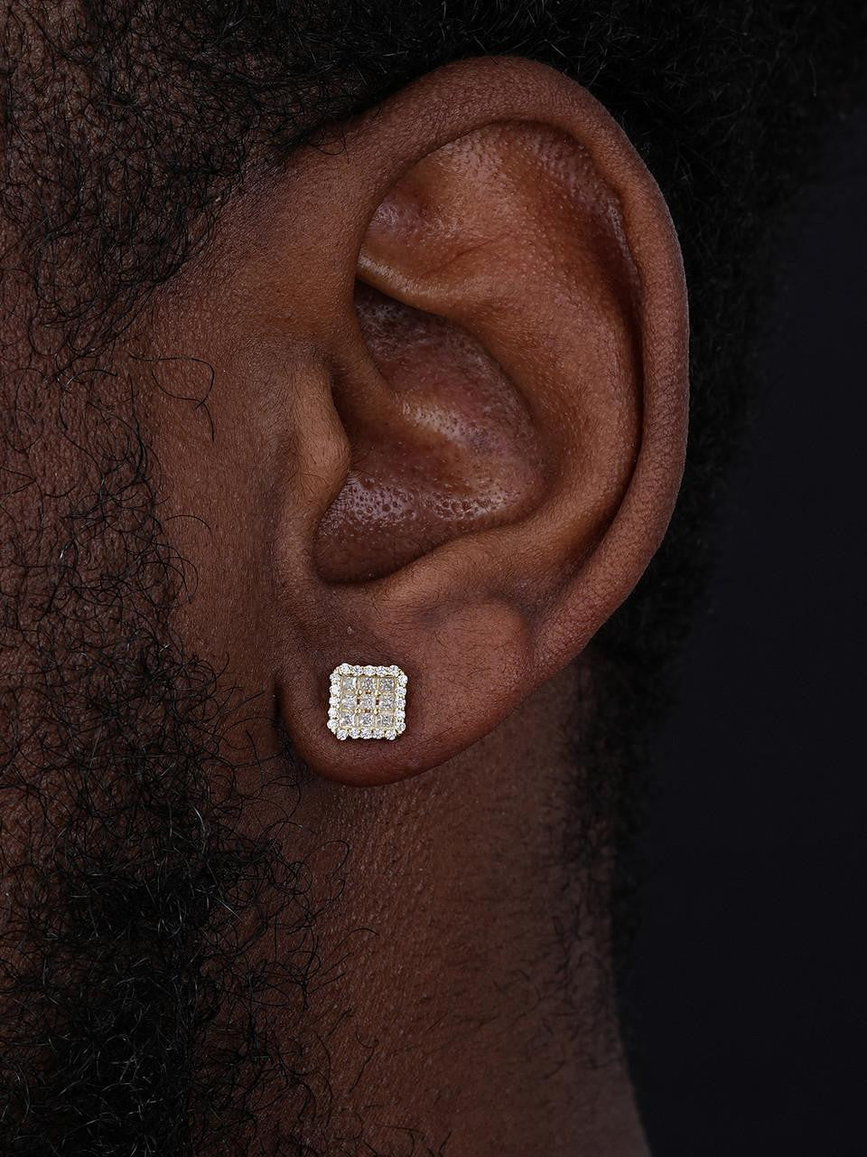 Moissanite Northern Ice Cartel Iced Out Earrings | 14k Gold Vermeil 925 Silver