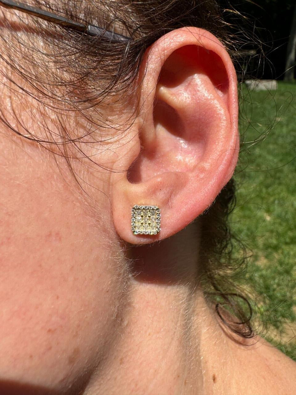 Moissanite Northern Ice Cartel Iced Out Earrings | 14k Gold Vermeil 925 Silver