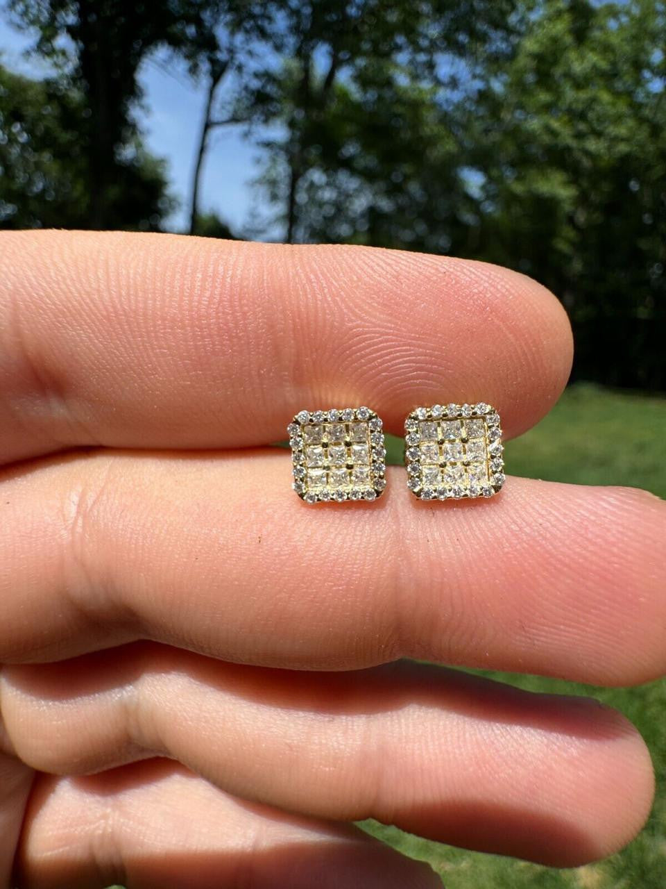 Moissanite Northern Ice Cartel Iced Out Earrings | 14k Gold Vermeil 925 Silver