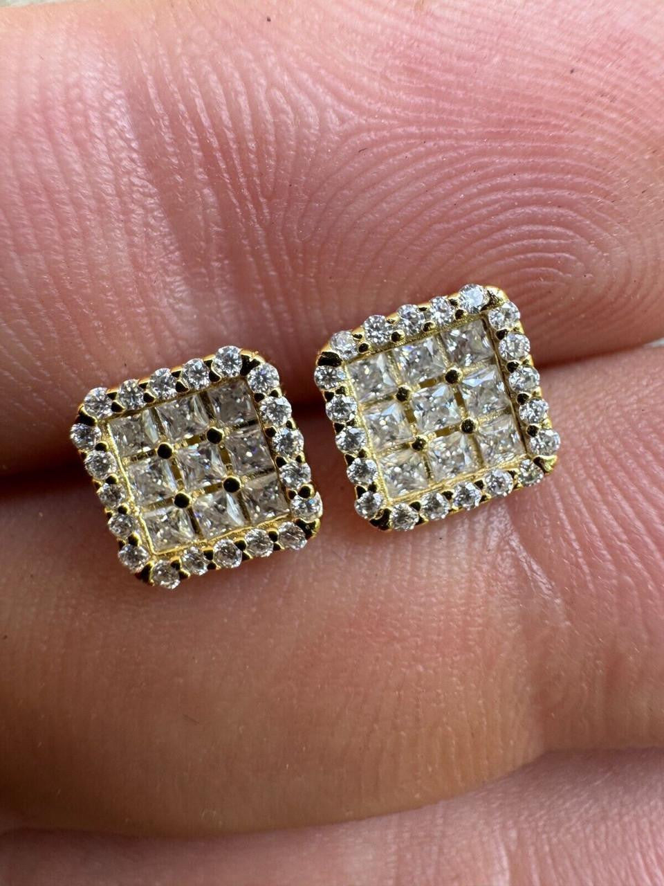 Moissanite Northern Ice Cartel Iced Out Earrings | 14k Gold Vermeil 925 Silver