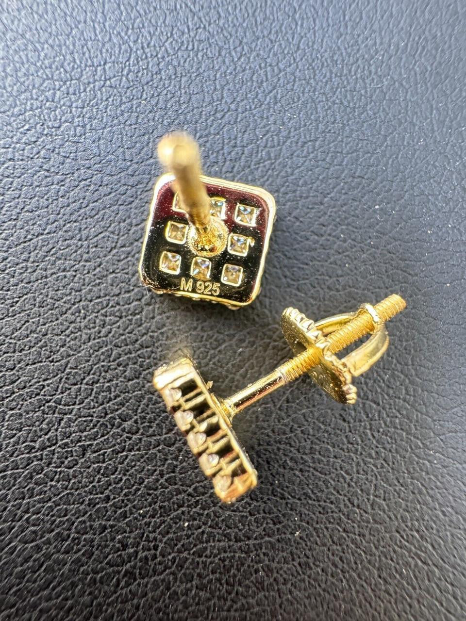 Moissanite Northern Ice Cartel Iced Out Earrings | 14k Gold Vermeil 925 Silver