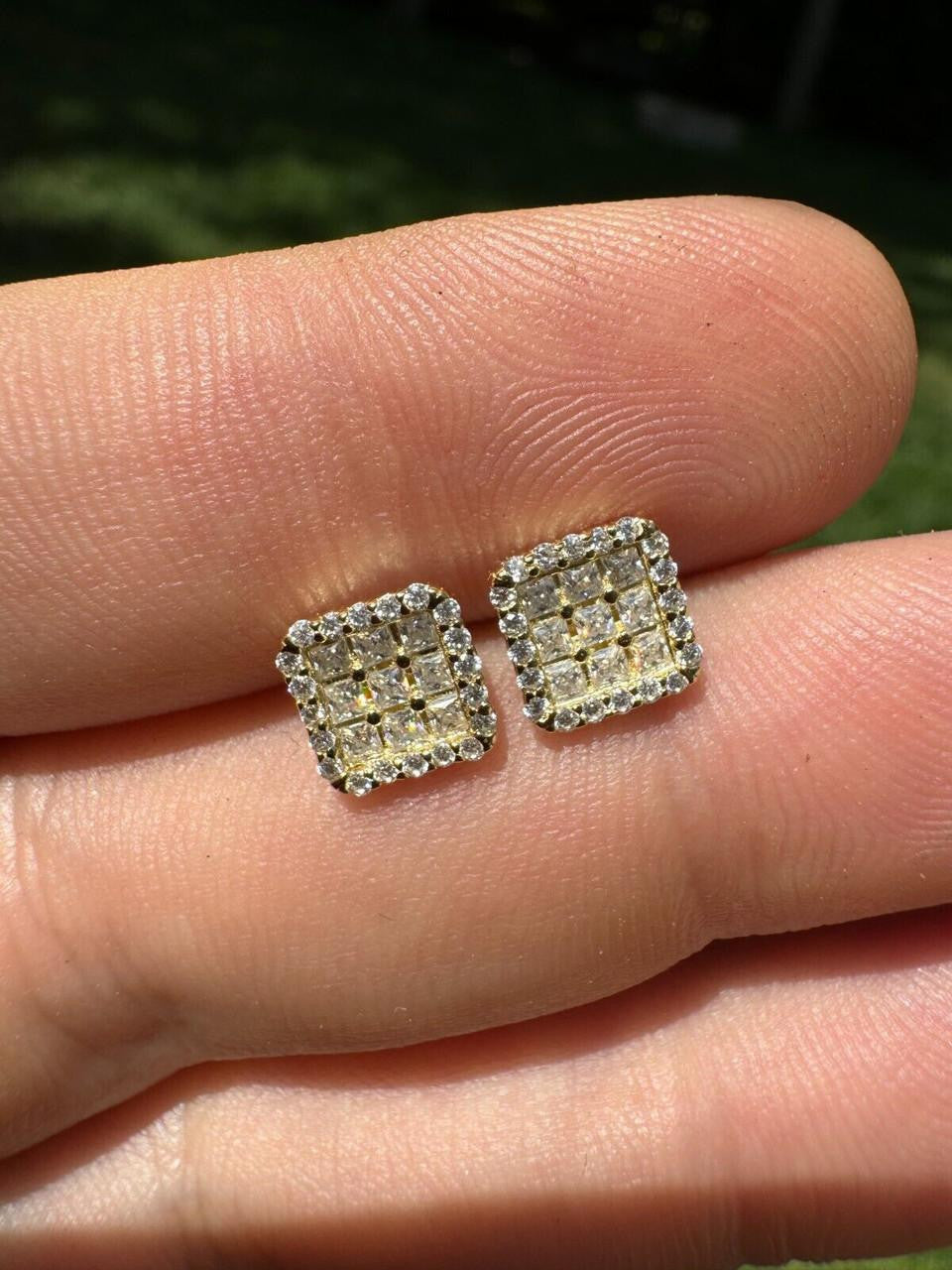 Moissanite Northern Ice Cartel Iced Out Earrings | 14k Gold Vermeil 925 Silver