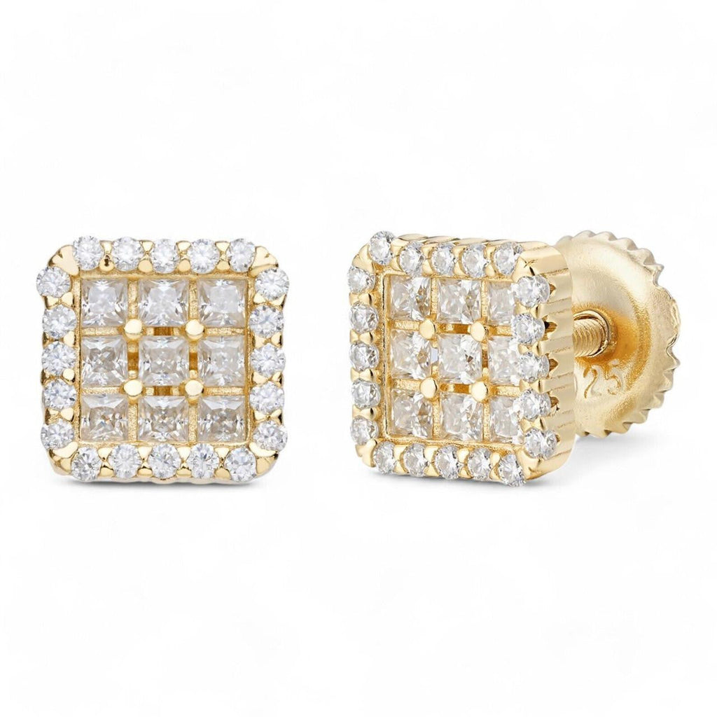 Moissanite Northern Ice Cartel Iced Out Earrings | 14k Gold Vermeil 925 Silver