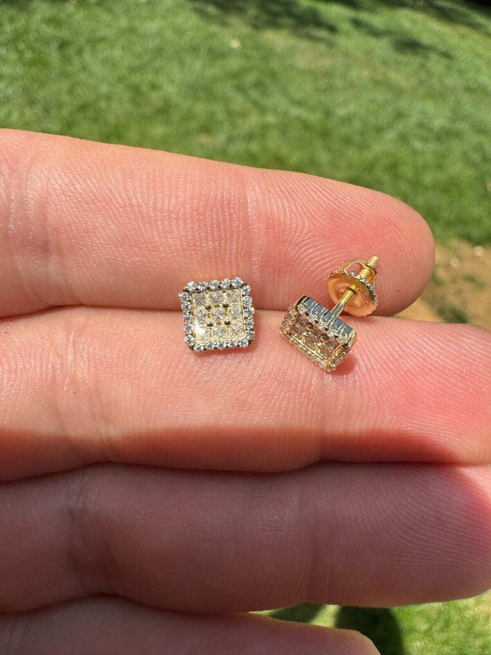 Moissanite Northern Ice Cartel Iced Out Earrings | 14k Gold Vermeil 925 Silver