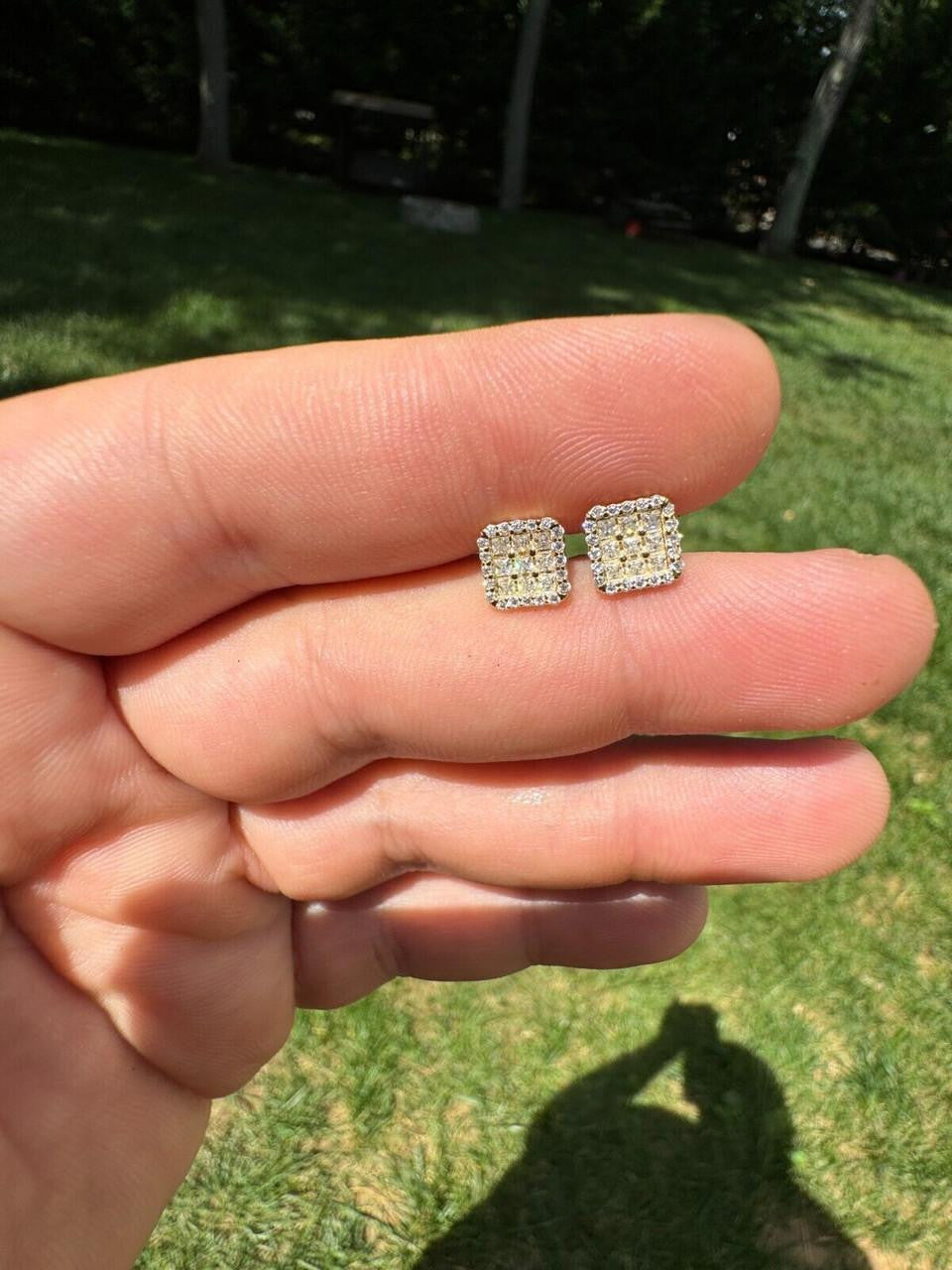 Moissanite Northern Ice Cartel Iced Out Earrings | 14k Gold Vermeil 925 Silver
