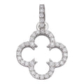 Moissanite Open Clover Flower Pendant | 925 Silver