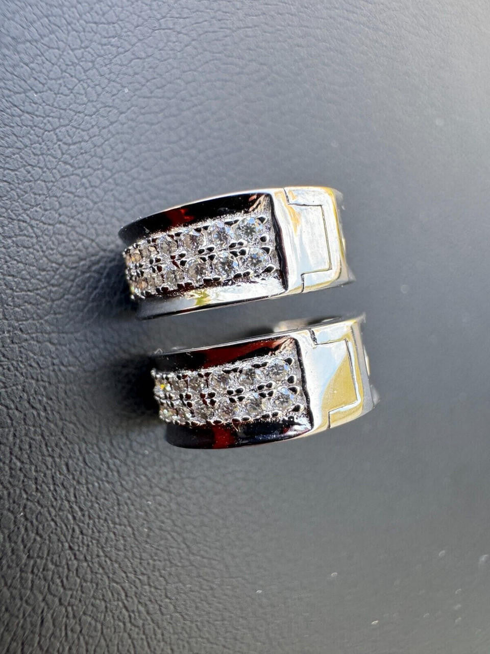 Moissanite Classic Small Huggie Iced Out Hoops | 925 Silver