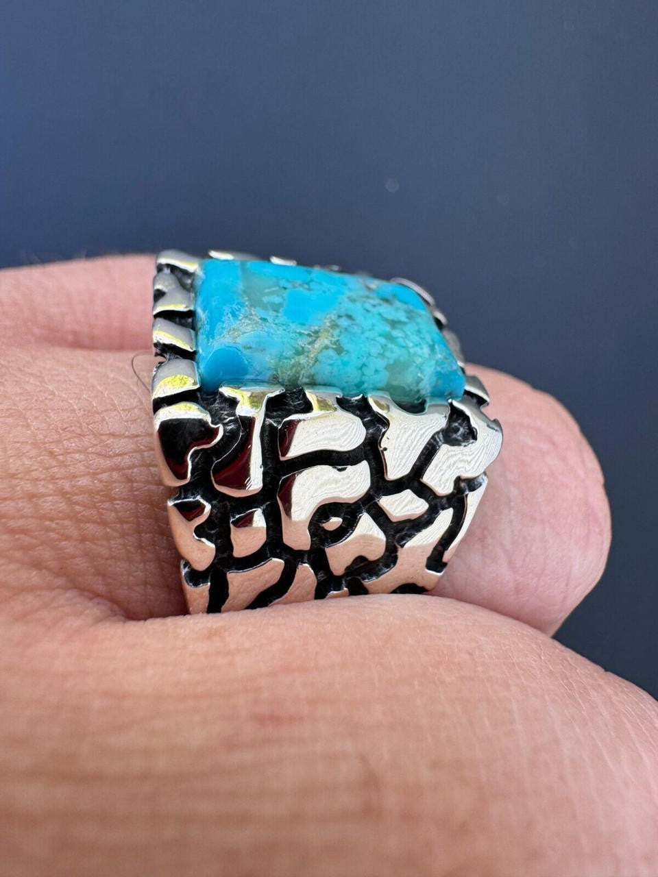 Goldminer's Nugget Ring | 925 Silver Oxidized