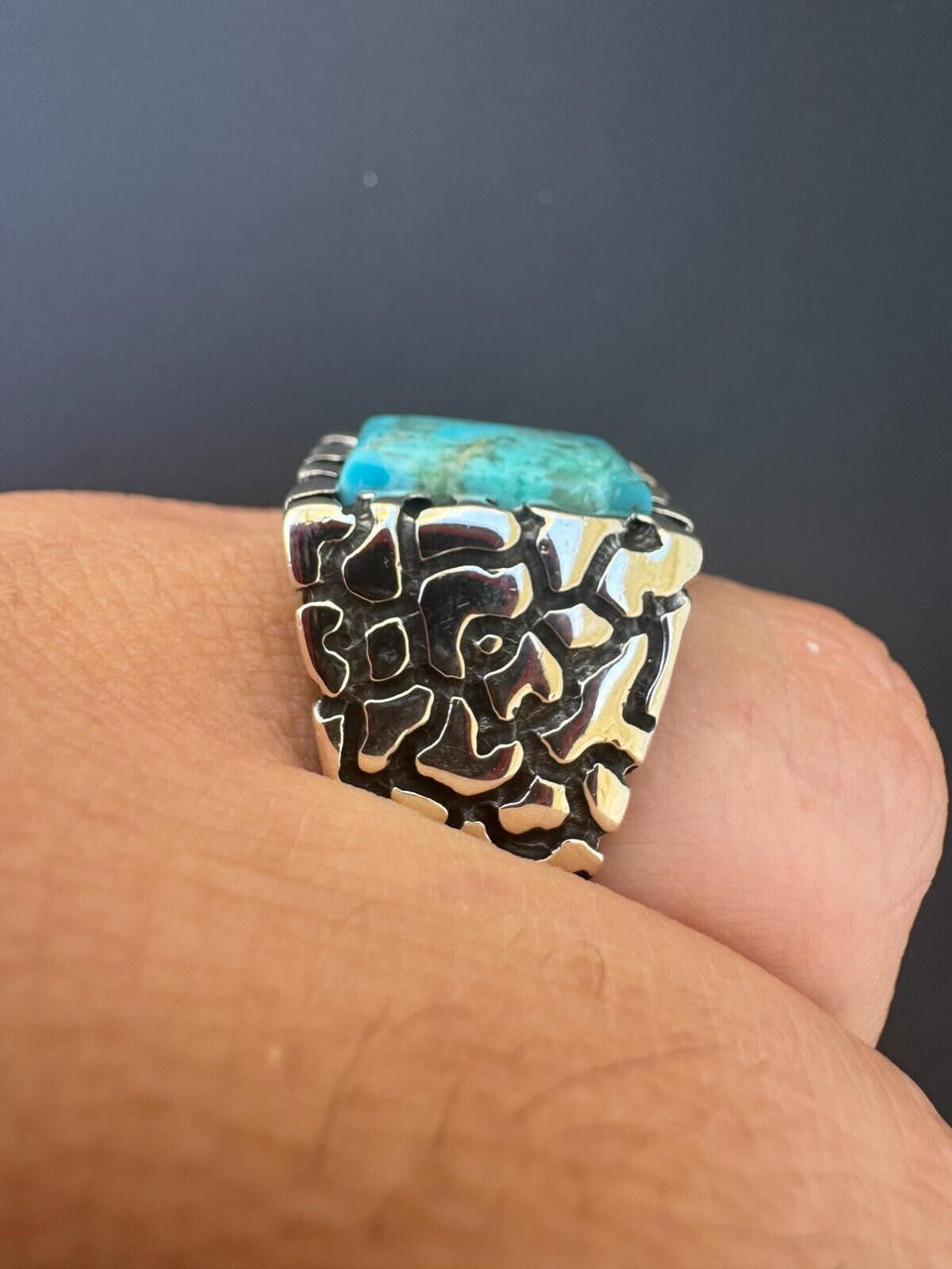 Goldminer's Nugget Ring | 925 Silver Oxidized