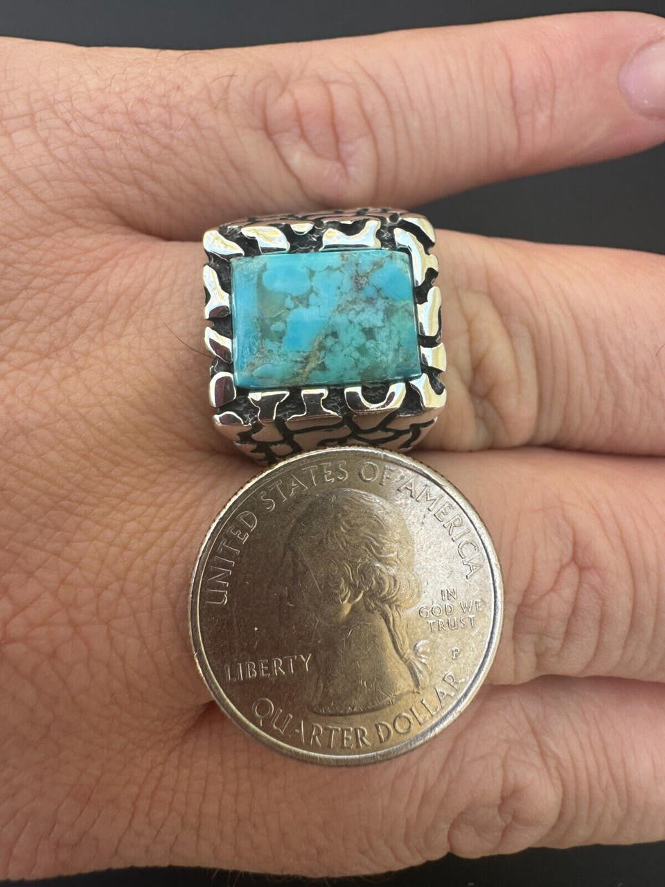 Goldminer's Nugget Ring | 925 Silver Oxidized