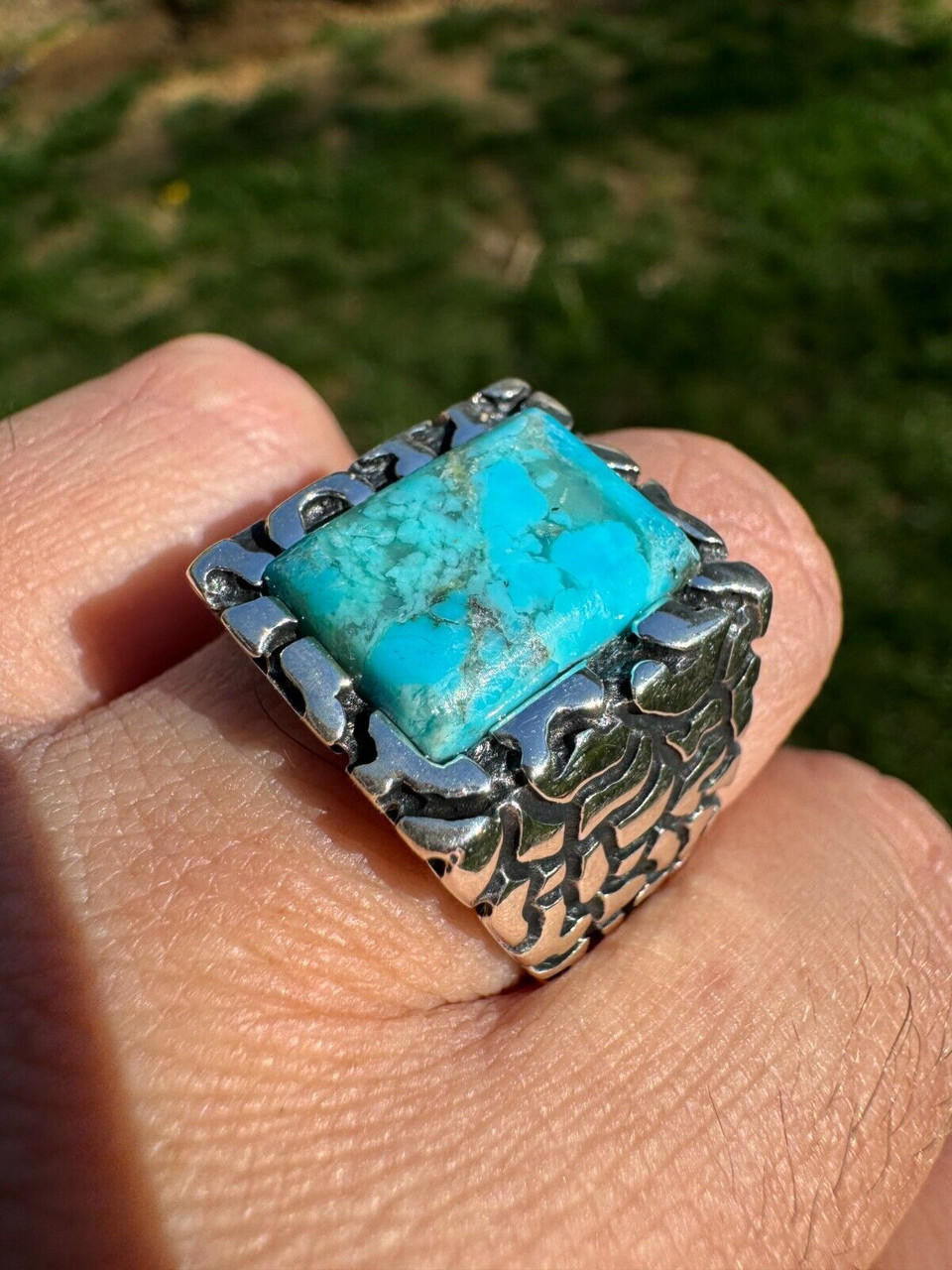 Goldminer's Nugget Ring | 925 Silver Oxidized