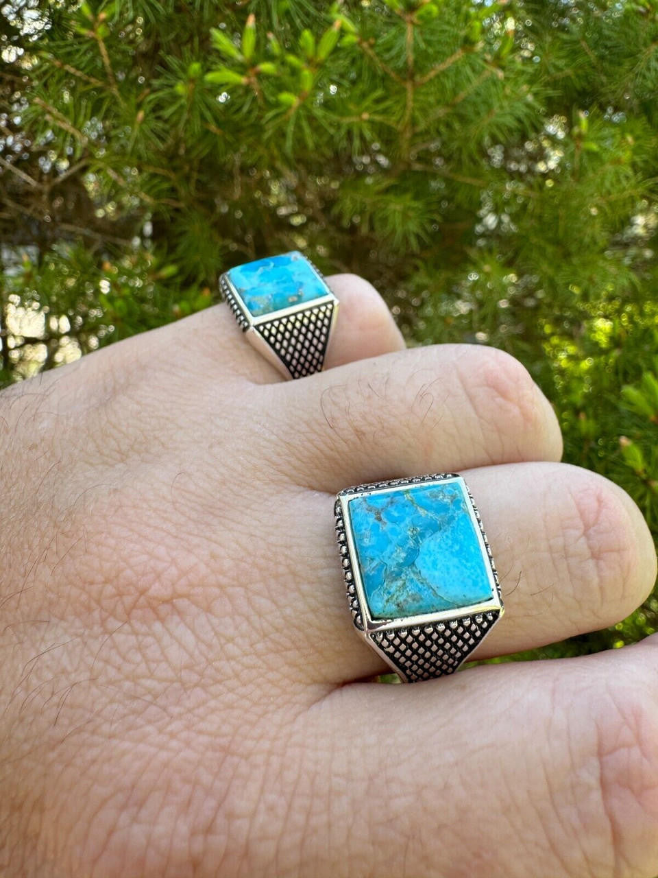 Classic Brick Road Ring | 925 Silver Oxidized