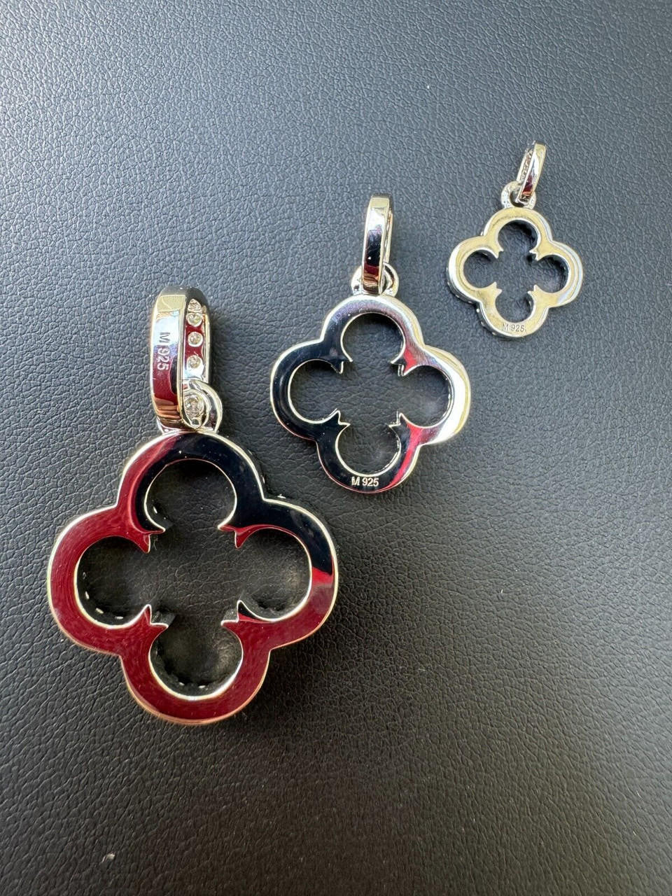 Moissanite Open Clover Flower Pendant | 925 Silver