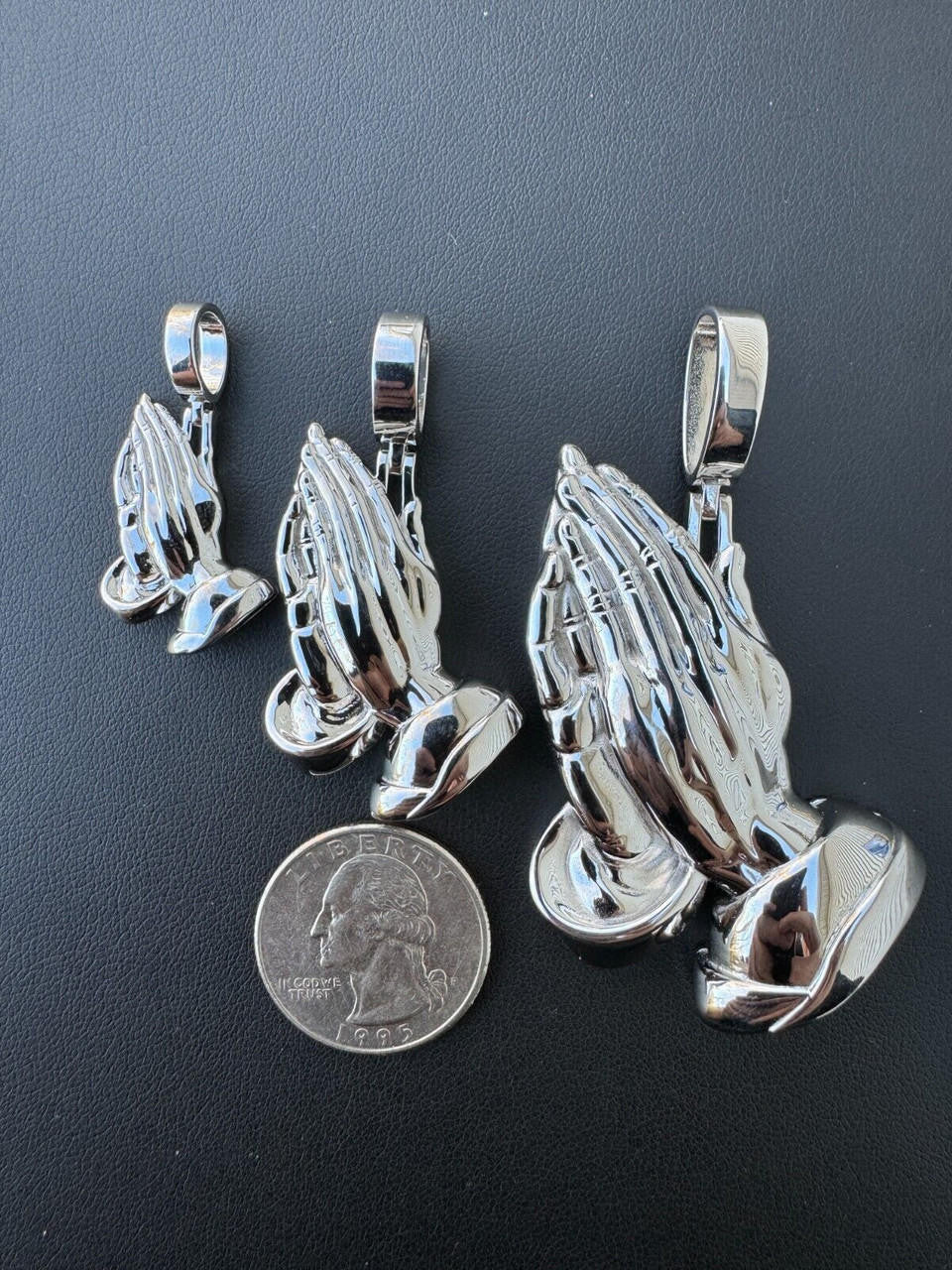 Praying Folded Hands Religious Pendant | 925 Silver
