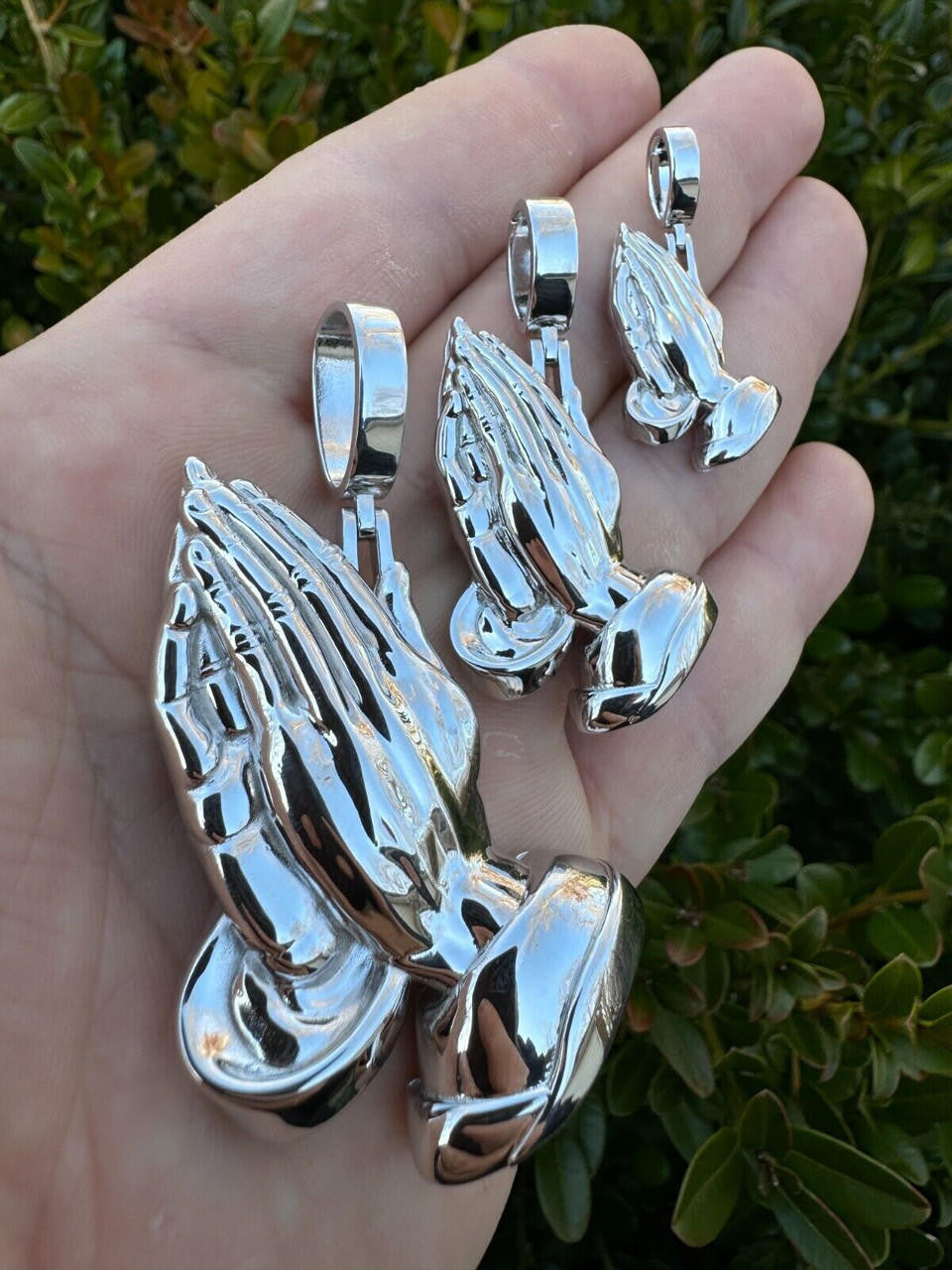 Praying Folded Hands Religious Pendant | 925 Silver