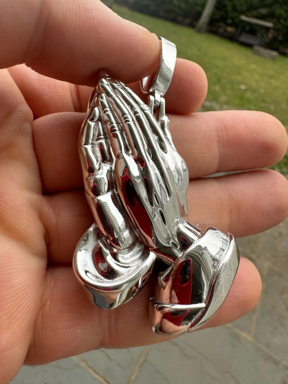 Praying Folded Hands Religious Pendant | 925 Silver