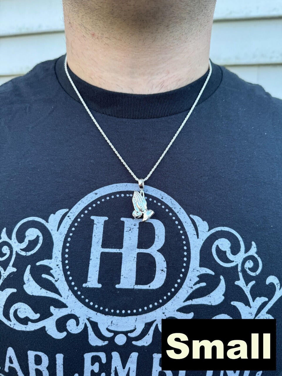 Praying Folded Hands Religious Pendant | 925 Silver