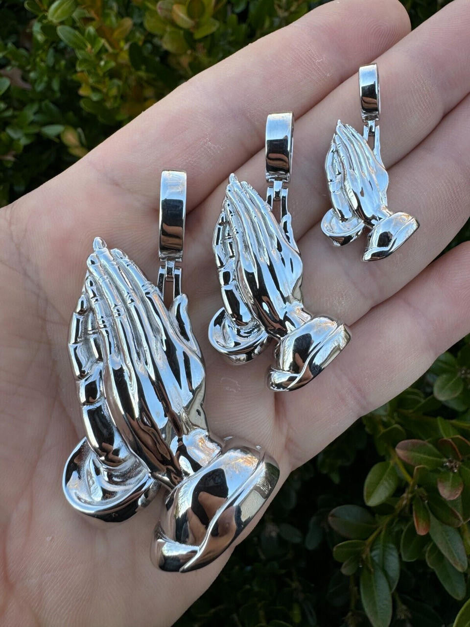 Praying Folded Hands Religious Pendant | 925 Silver