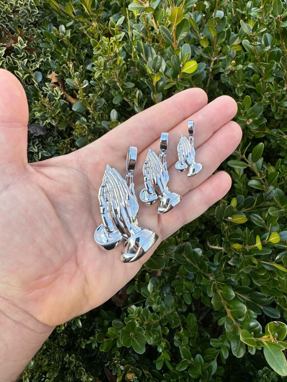 Praying Folded Hands Religious Pendant | 925 Silver