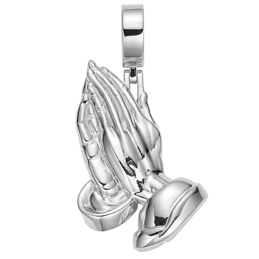 Praying Folded Hands Religious Pendant | 925 Silver