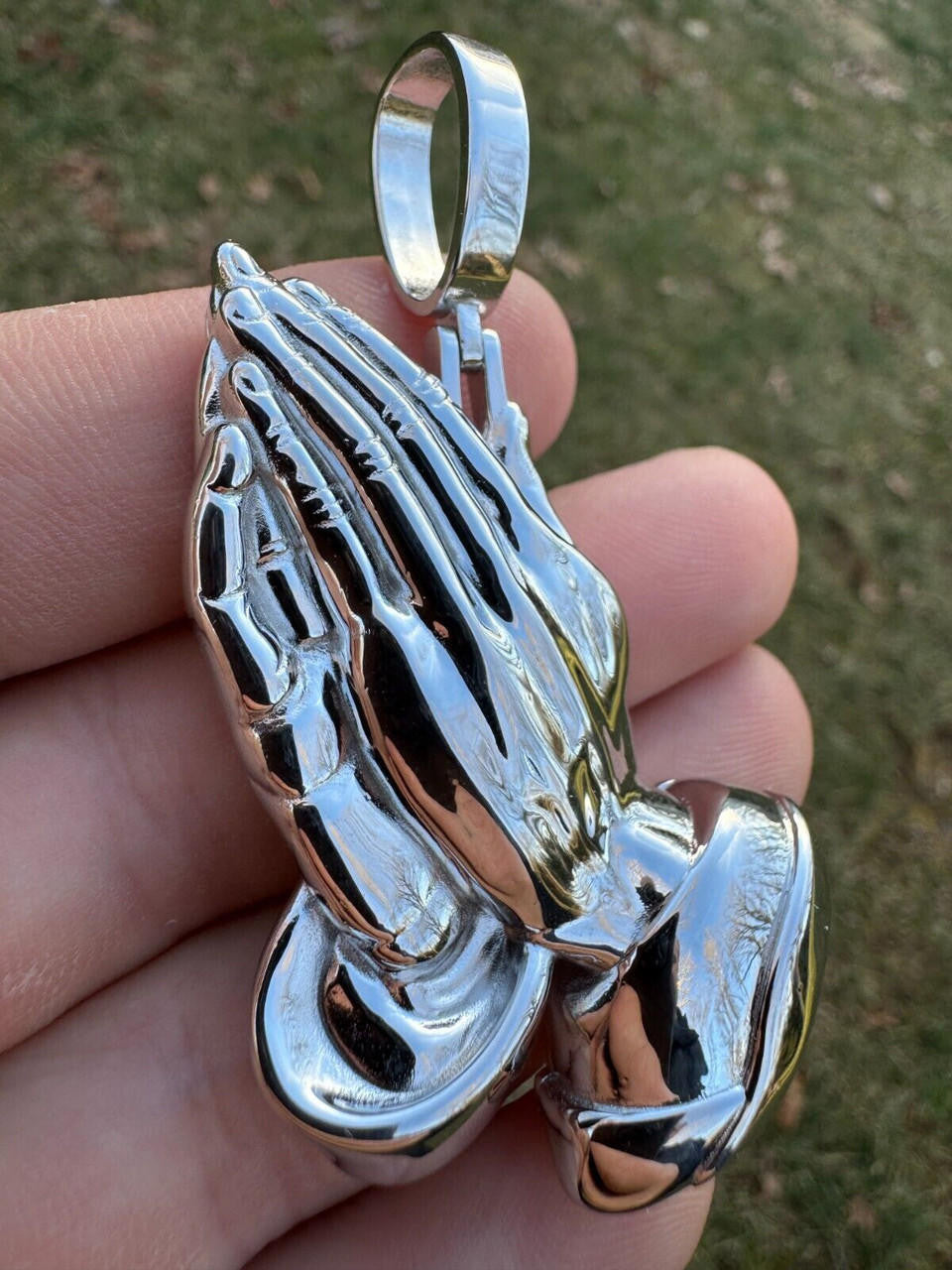 Praying Folded Hands Religious Pendant | 925 Silver