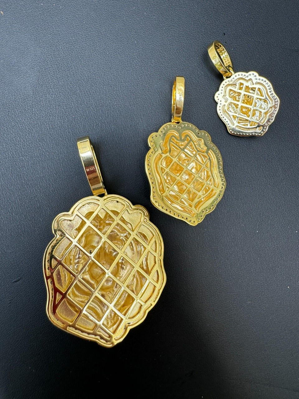 Moissanite Custom Lion Pendant | 14k Gold Vermeil 925 Silver