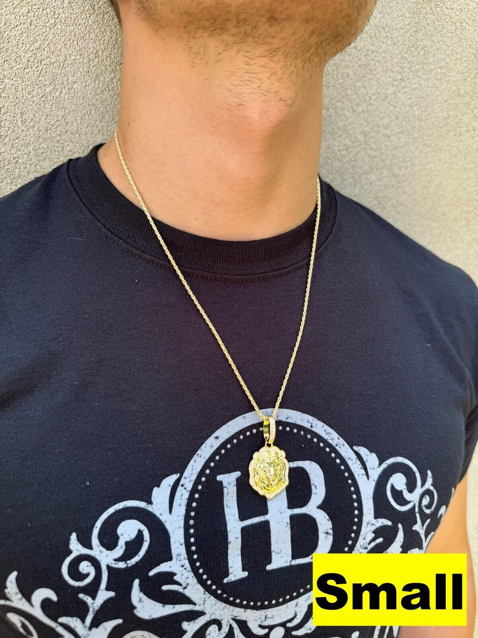 Moissanite Custom Lion Pendant | 14k Gold Vermeil 925 Silver