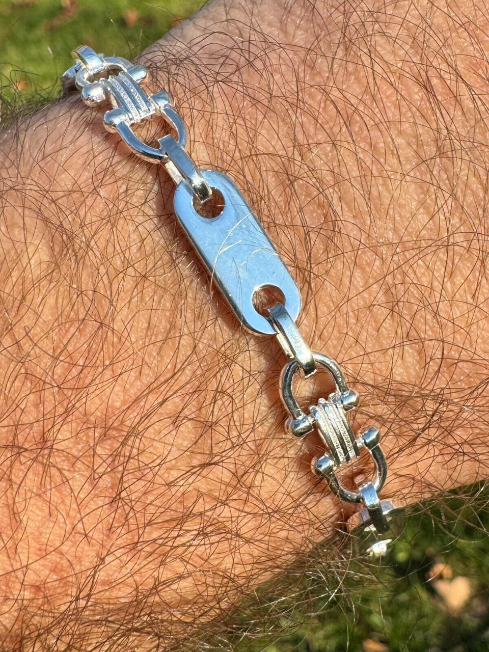 Custom Ferragamo Mariner Link Bracelet | 925 Sterling Silver