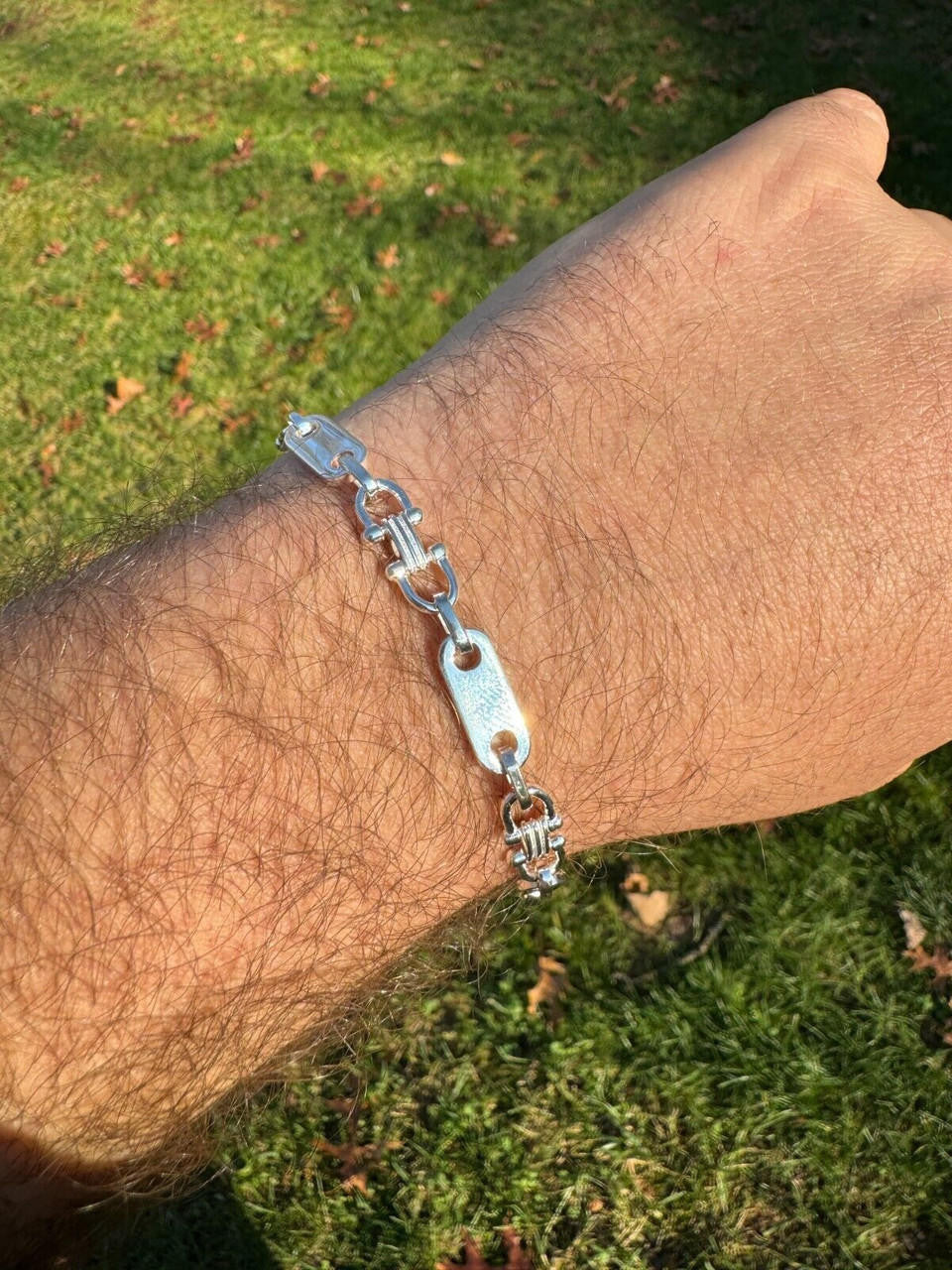 Custom Ferragamo Mariner Link Bracelet | 925 Sterling Silver