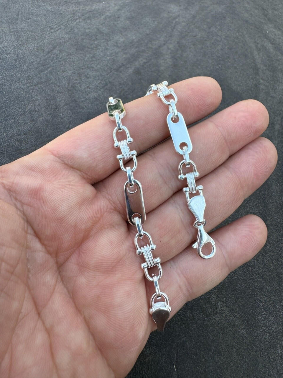 Custom Ferragamo Mariner Link Bracelet | 925 Sterling Silver