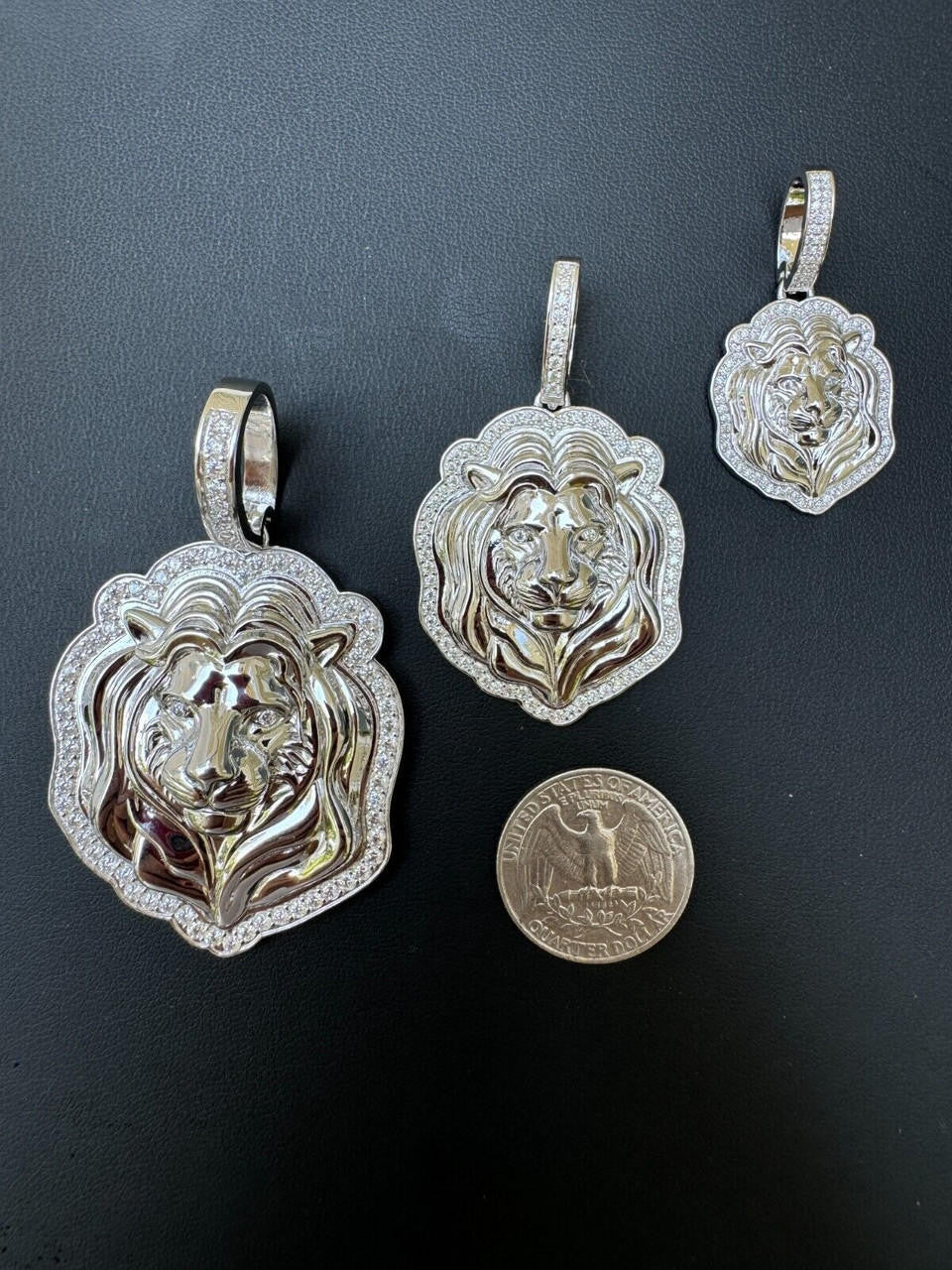Moissanite Custom Lion Pendant | 925 Silver