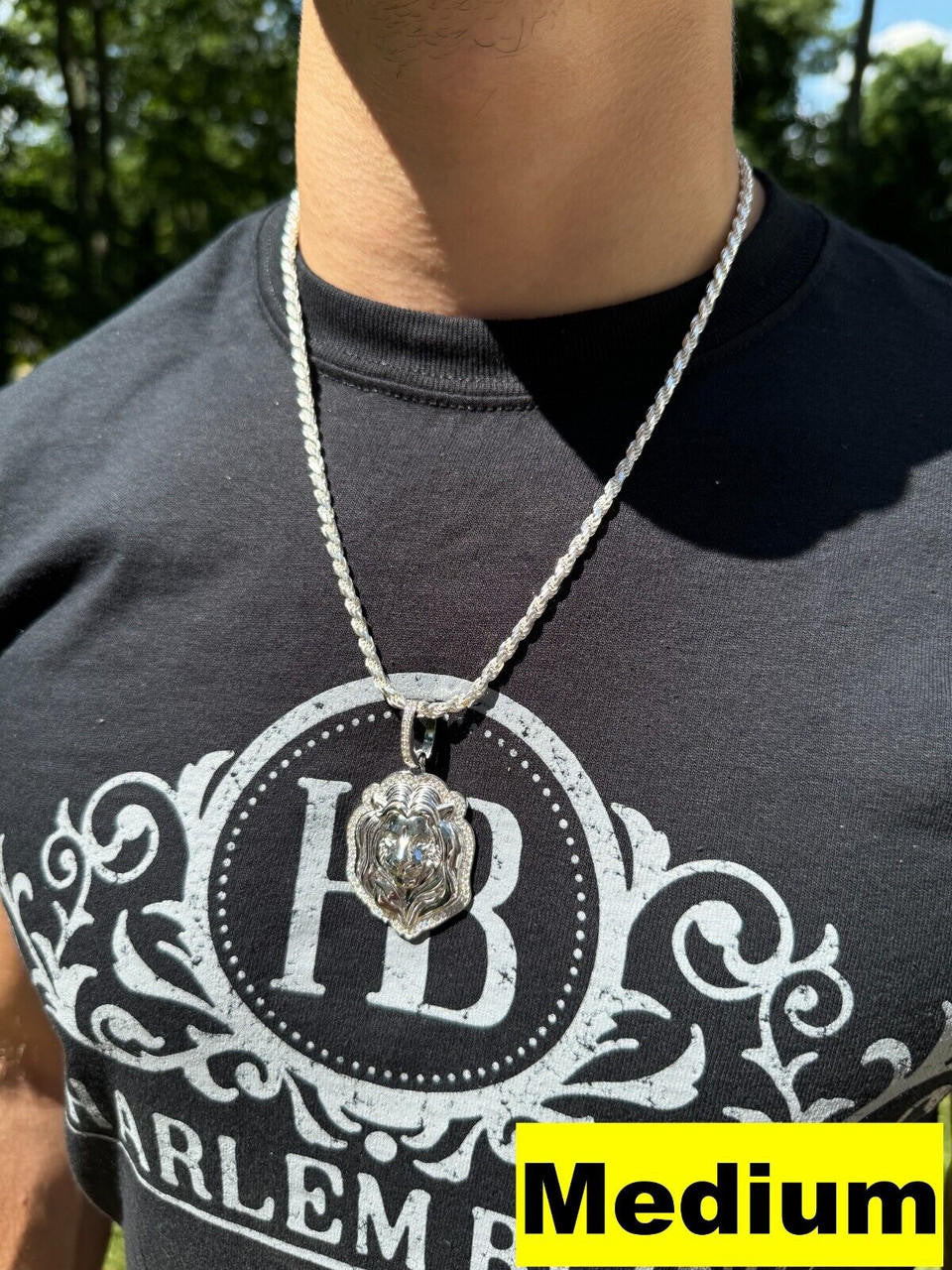 Moissanite Custom Lion Pendant | 925 Silver