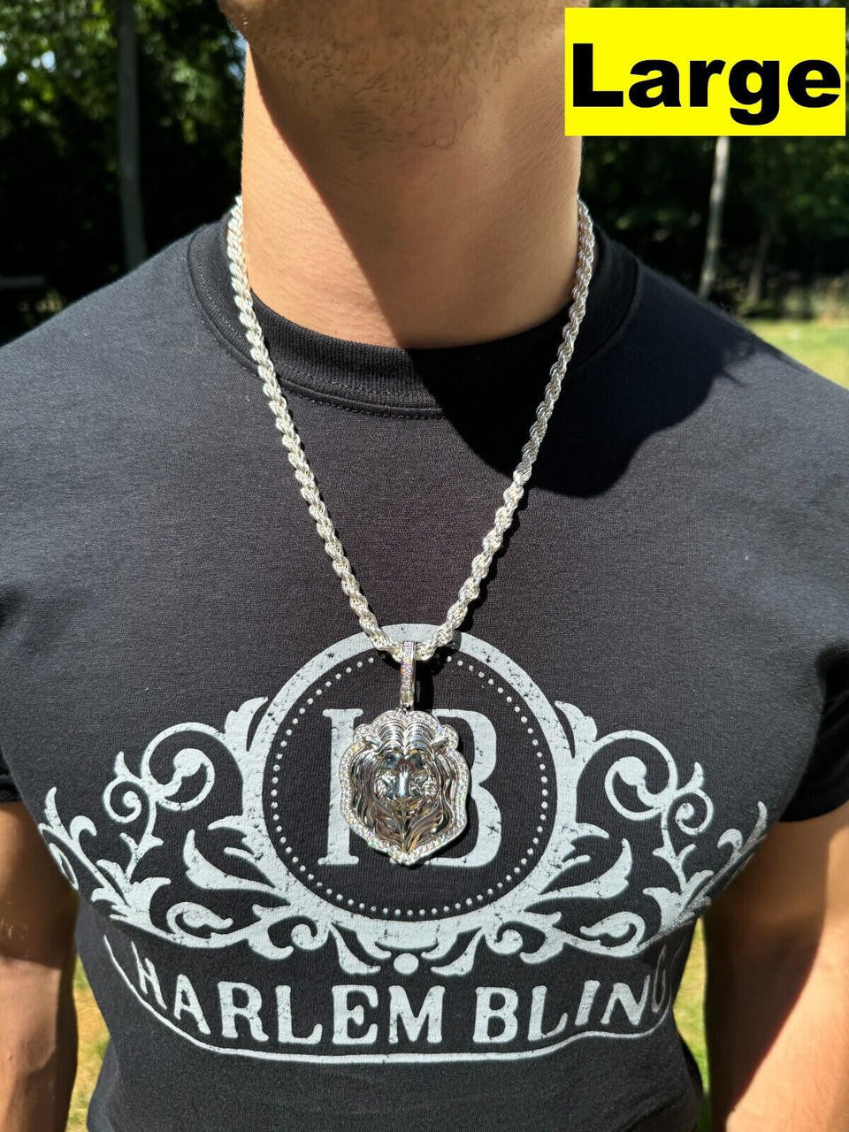 Moissanite Custom Lion Pendant | 925 Silver
