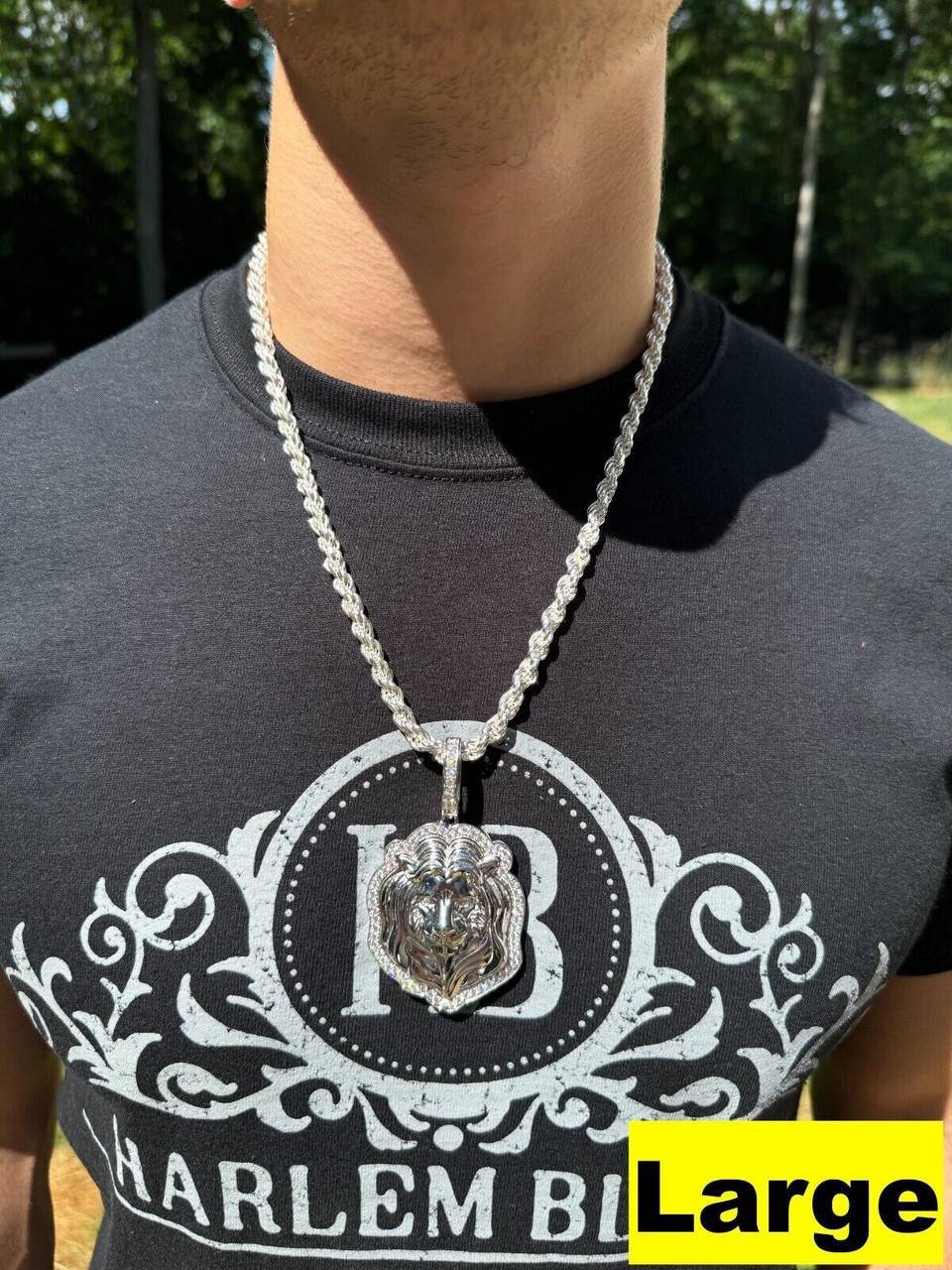 Moissanite Custom Lion Pendant | 925 Silver