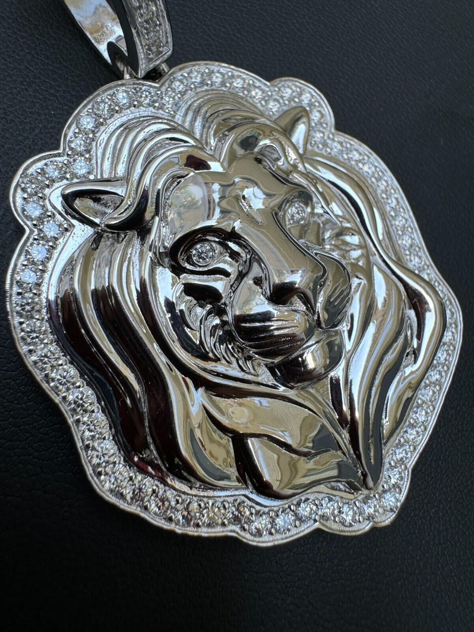 Moissanite Custom Lion Pendant | 925 Silver