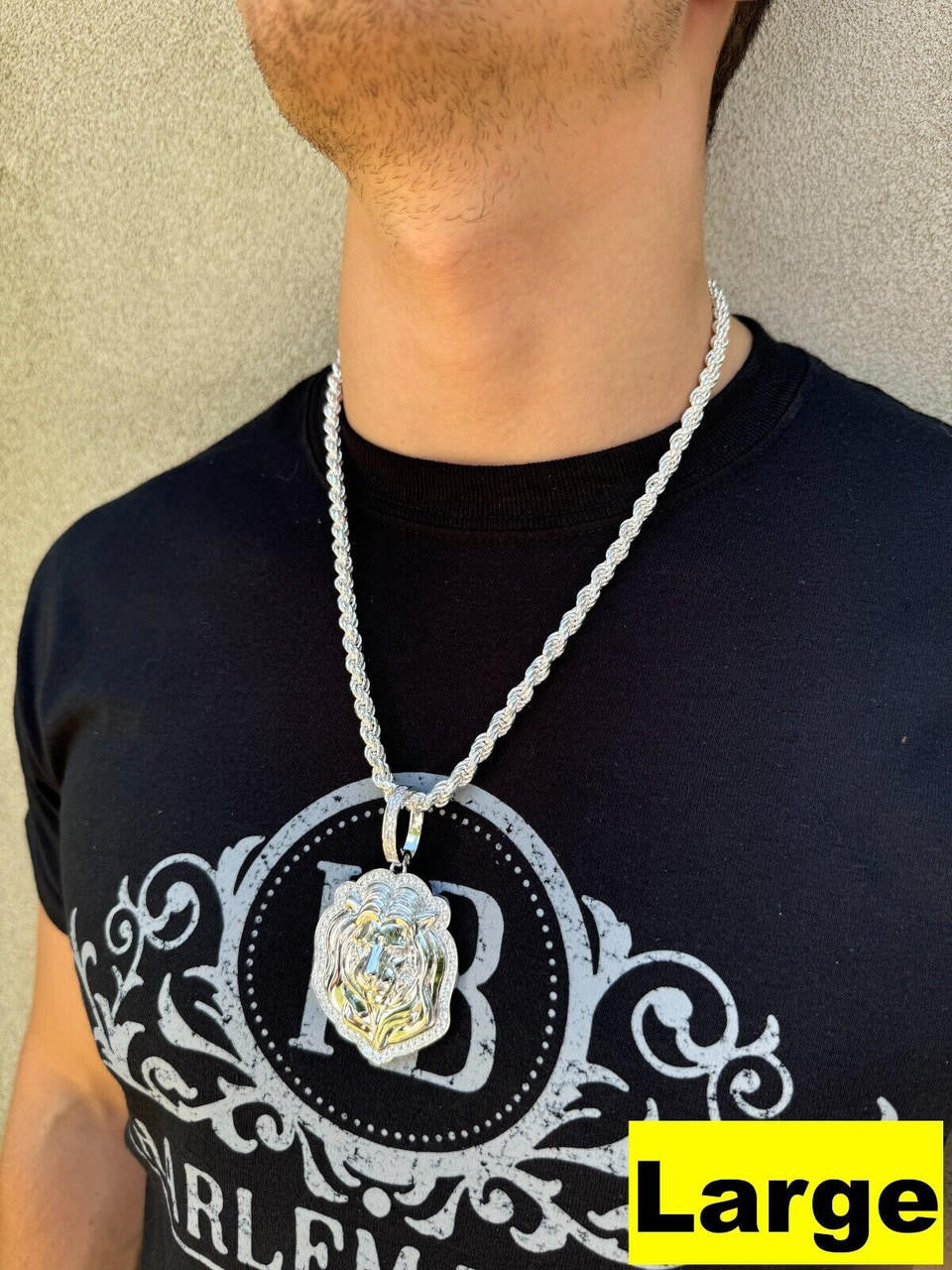 Moissanite Custom Lion Pendant | 925 Silver