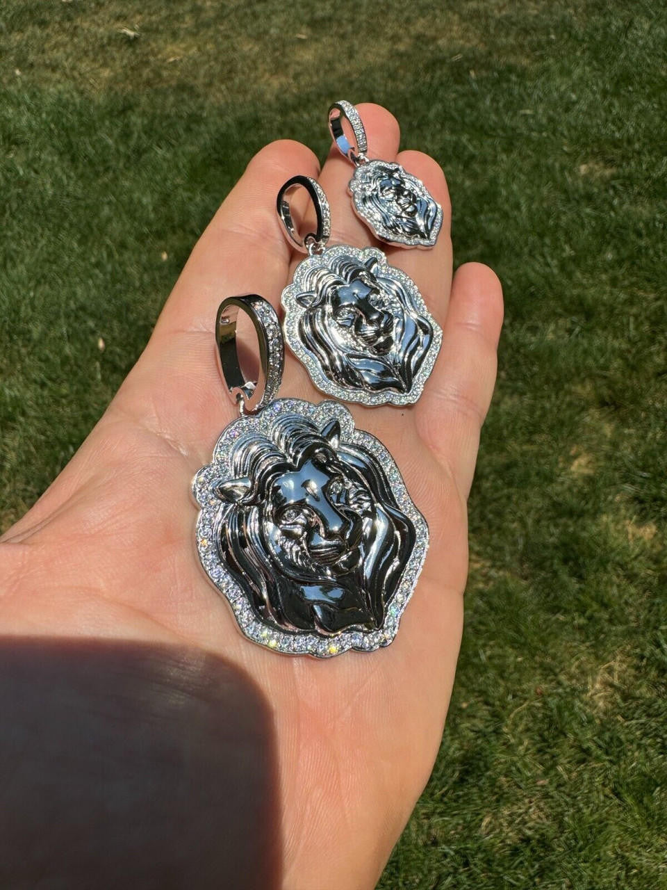 Moissanite Custom Lion Pendant | 925 Silver