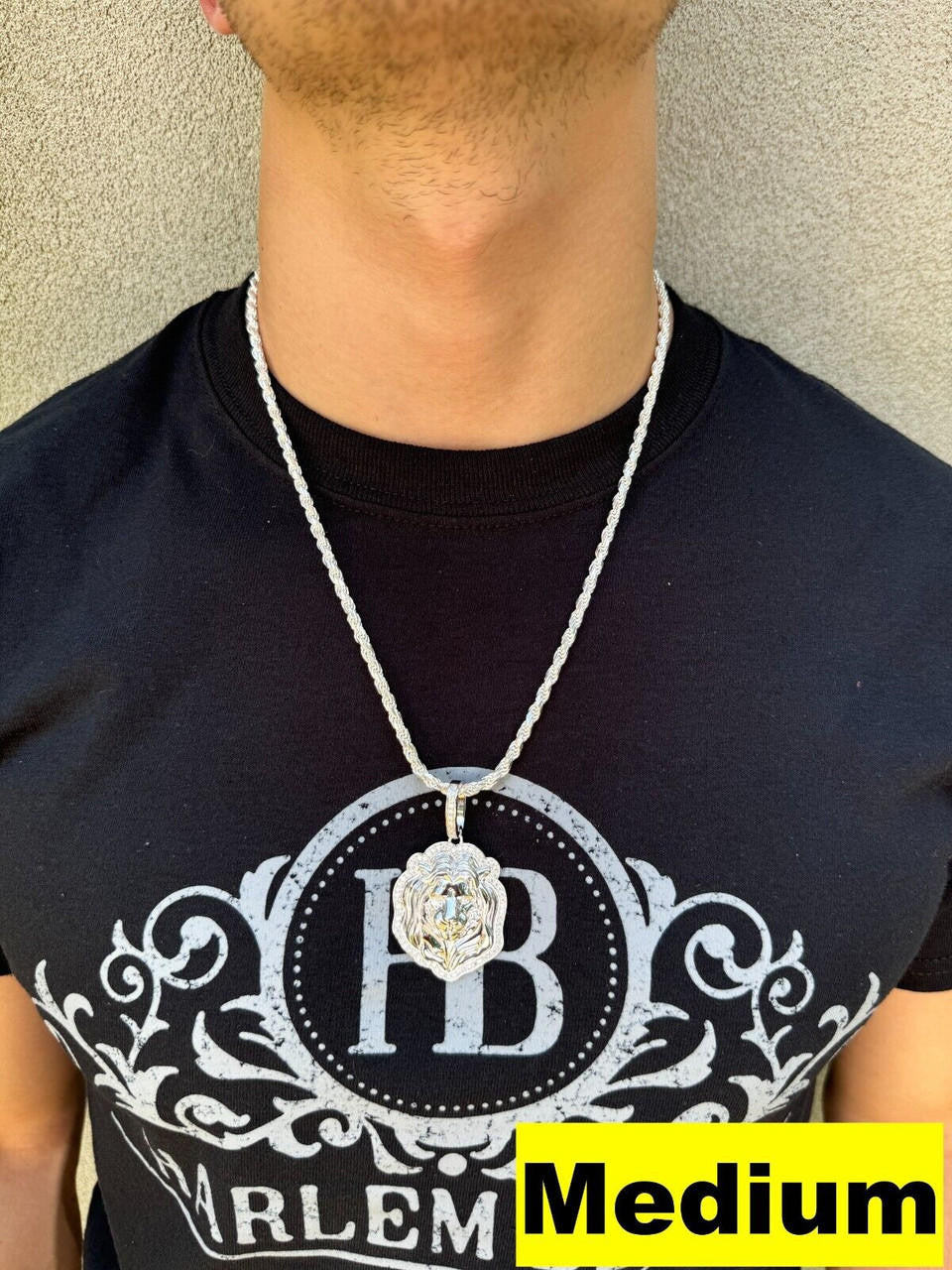Moissanite Custom Lion Pendant | 925 Silver