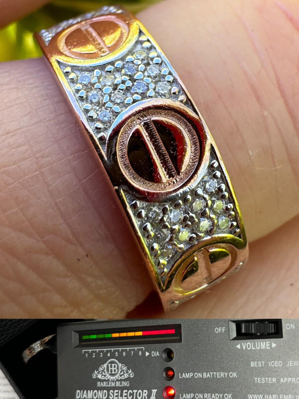 Moissanite Love Ring Eternity Band | 14k Rose Gold Vermeil 925 Silver