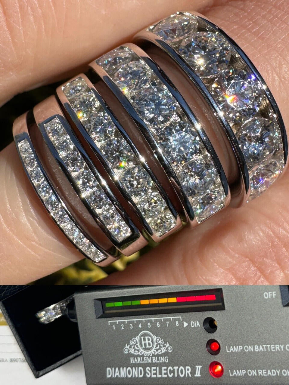 Moissanite Half Eternity Channel Set Wedding Band Ring | 925 Silver