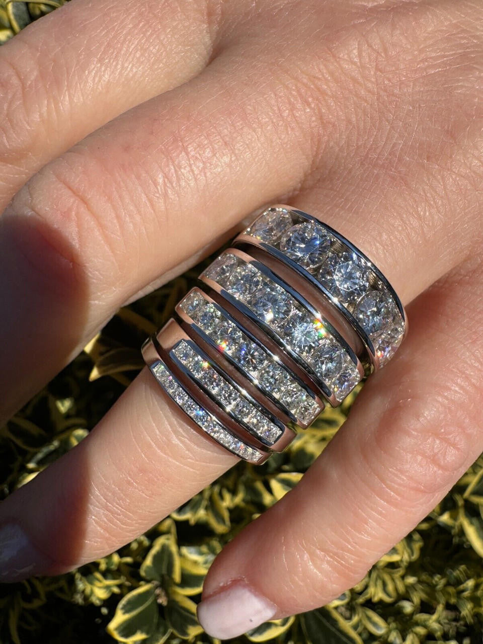 Moissanite Half Eternity Channel Set Wedding Band Ring | 925 Silver
