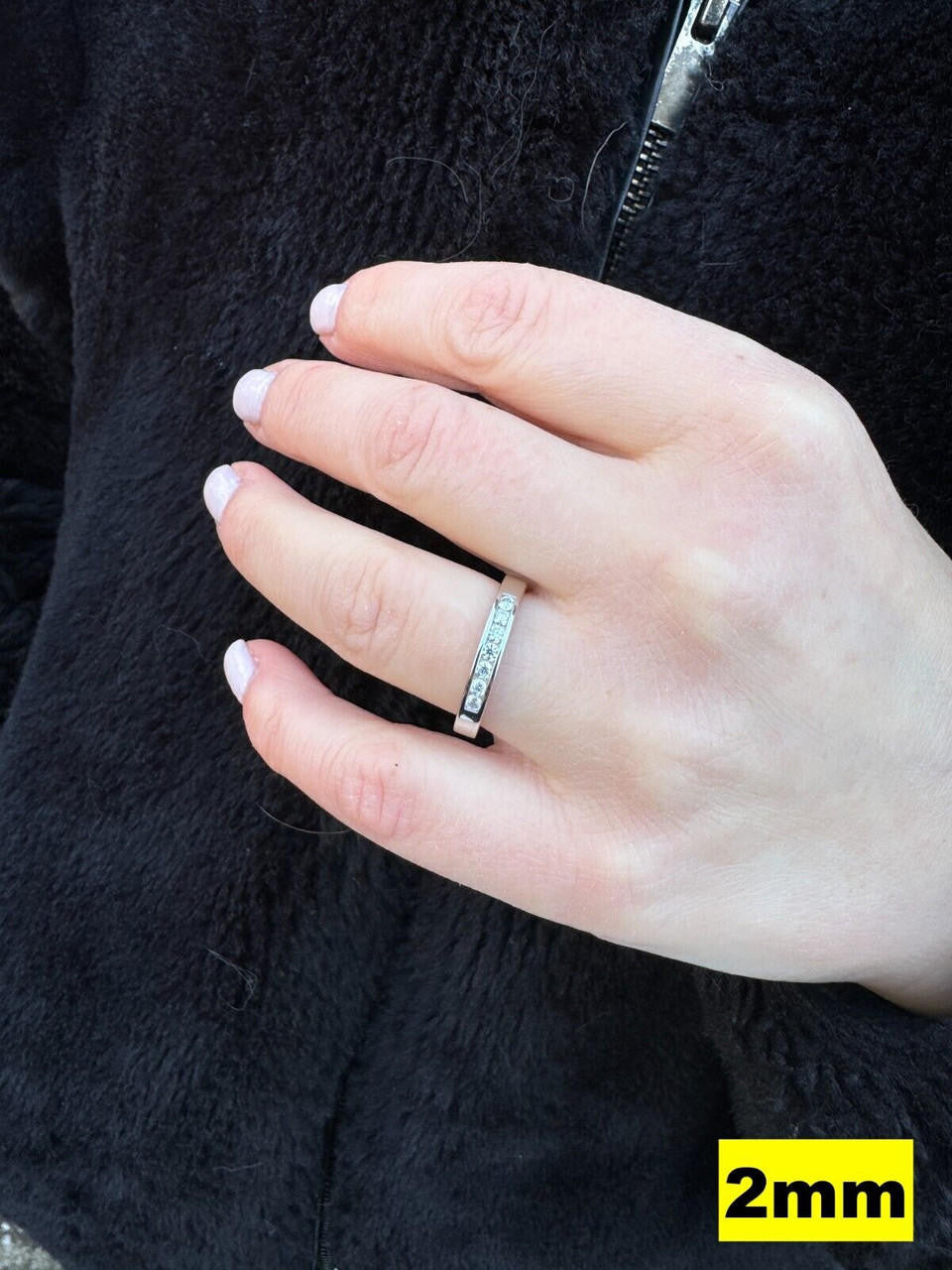 Moissanite Half Eternity Channel Set Wedding Band Ring | 925 Silver