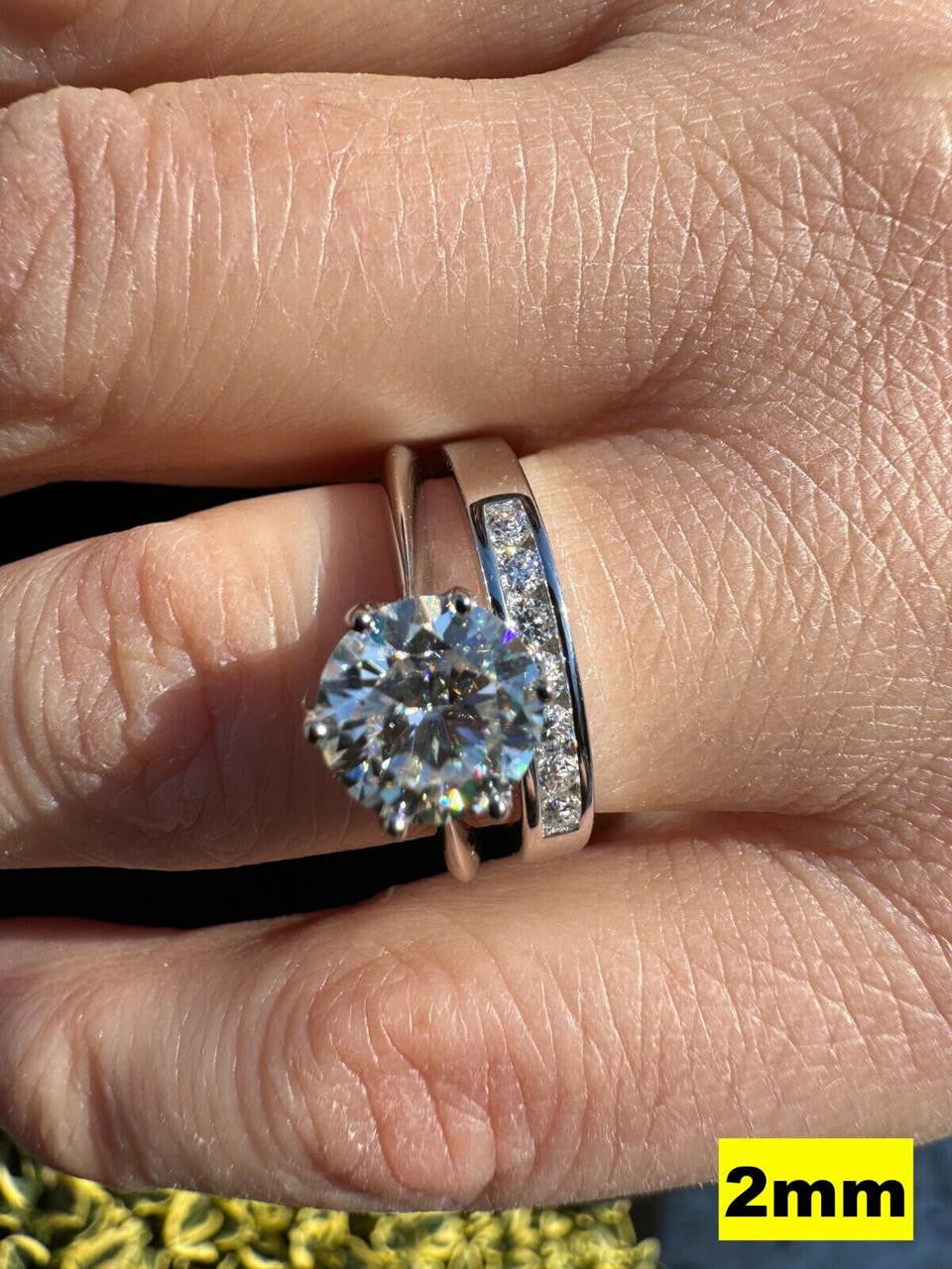 Moissanite Half Eternity Channel Set Wedding Band Ring | 925 Silver