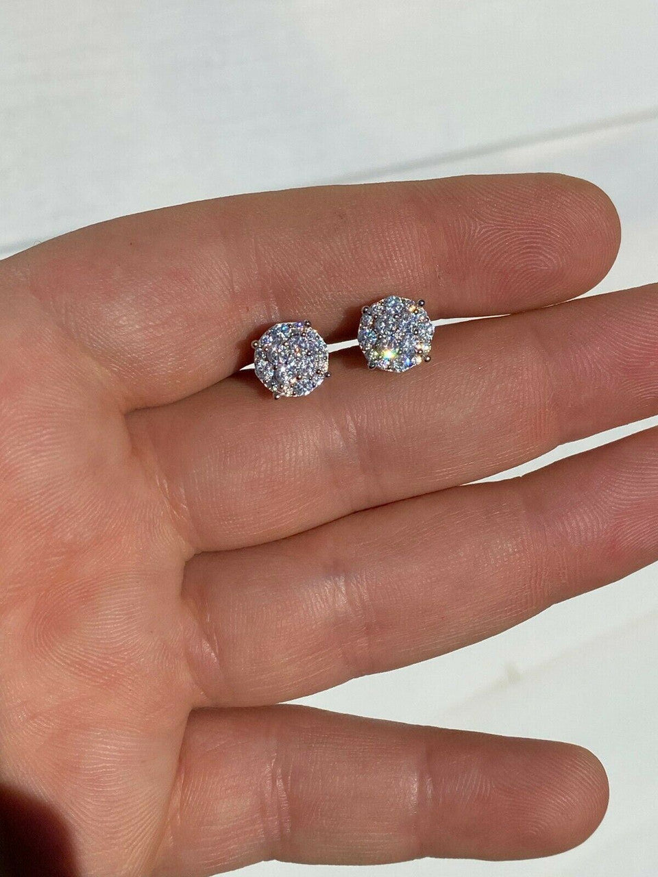 Moissanite Iced Out Culture Earrings | 925 Silver