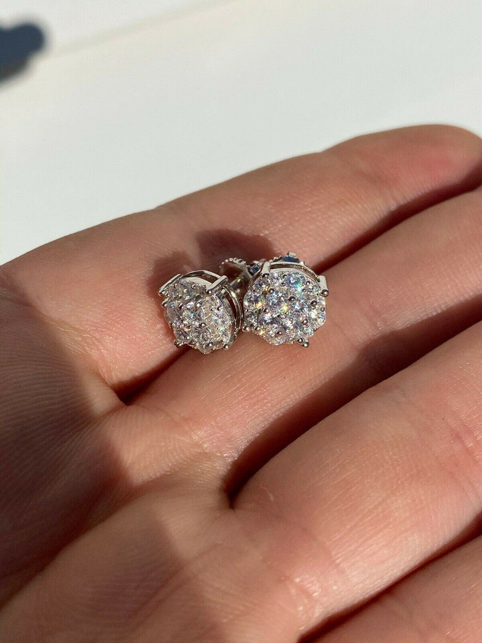 Moissanite Iced Out Culture Earrings | 925 Silver