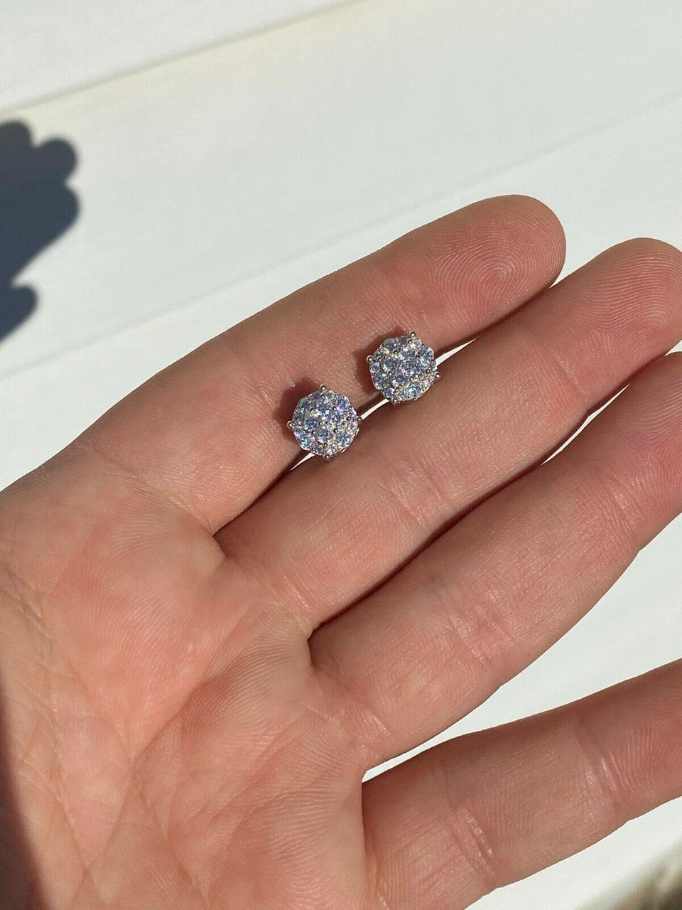 Moissanite Iced Out Culture Earrings | 925 Silver