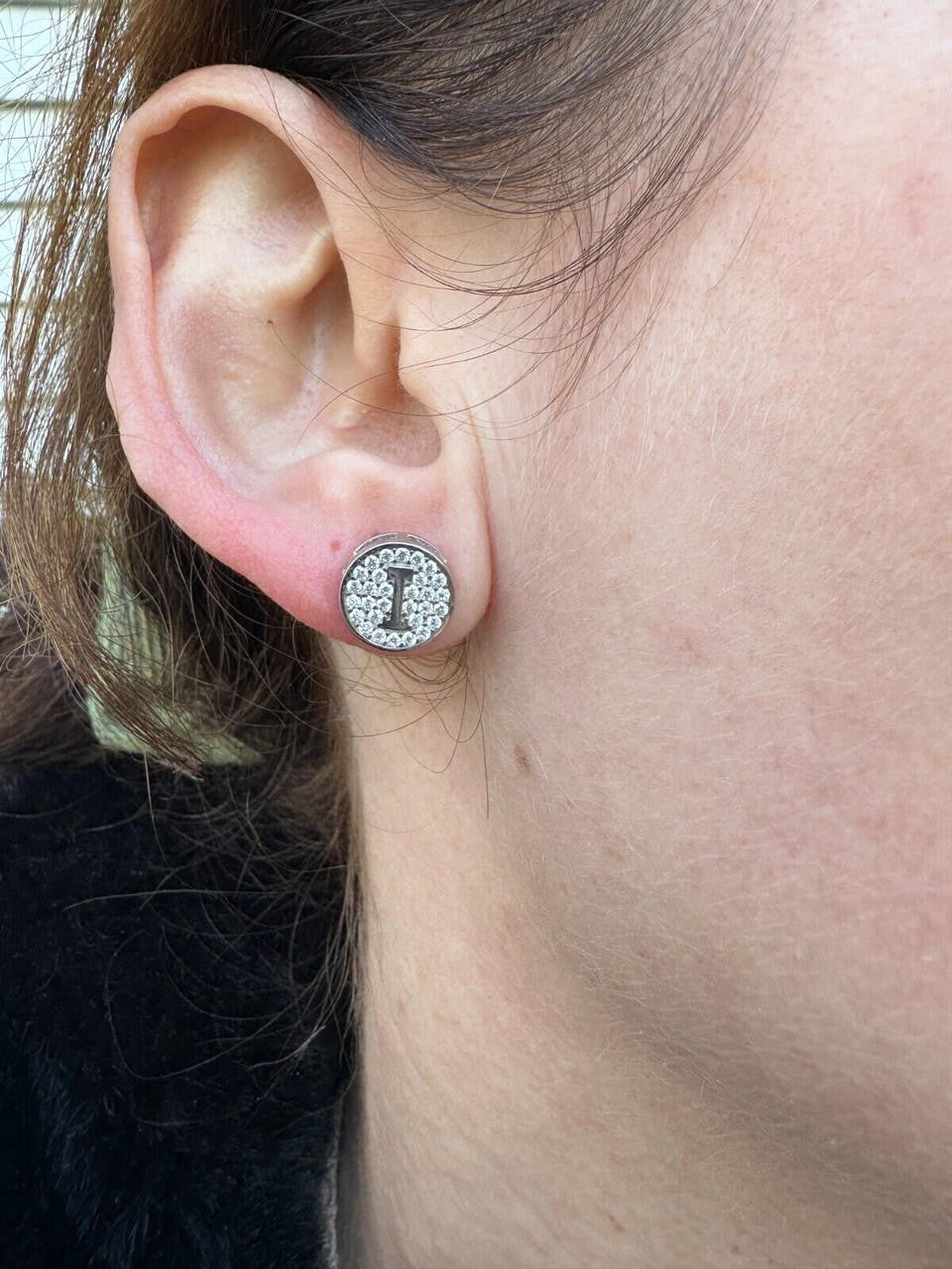 Moissanite A-Z Initial Letter Earrings | 14k Gold Vermeil Or 925 Silver