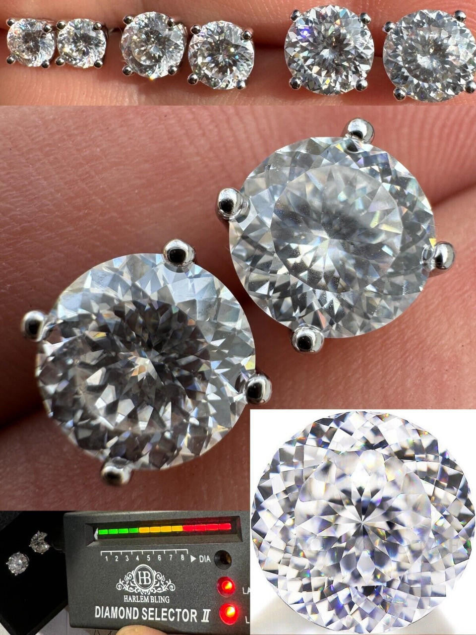 Moissanite Portuguese Cut | 100 Facets Each Stone